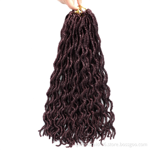 Gypsy Synthetic locs CrochetHair 18'' Ombre Synthetic Braiding Hair Wavy Dreadlocks Crochet Braids Curly Wavy Crochet Braid